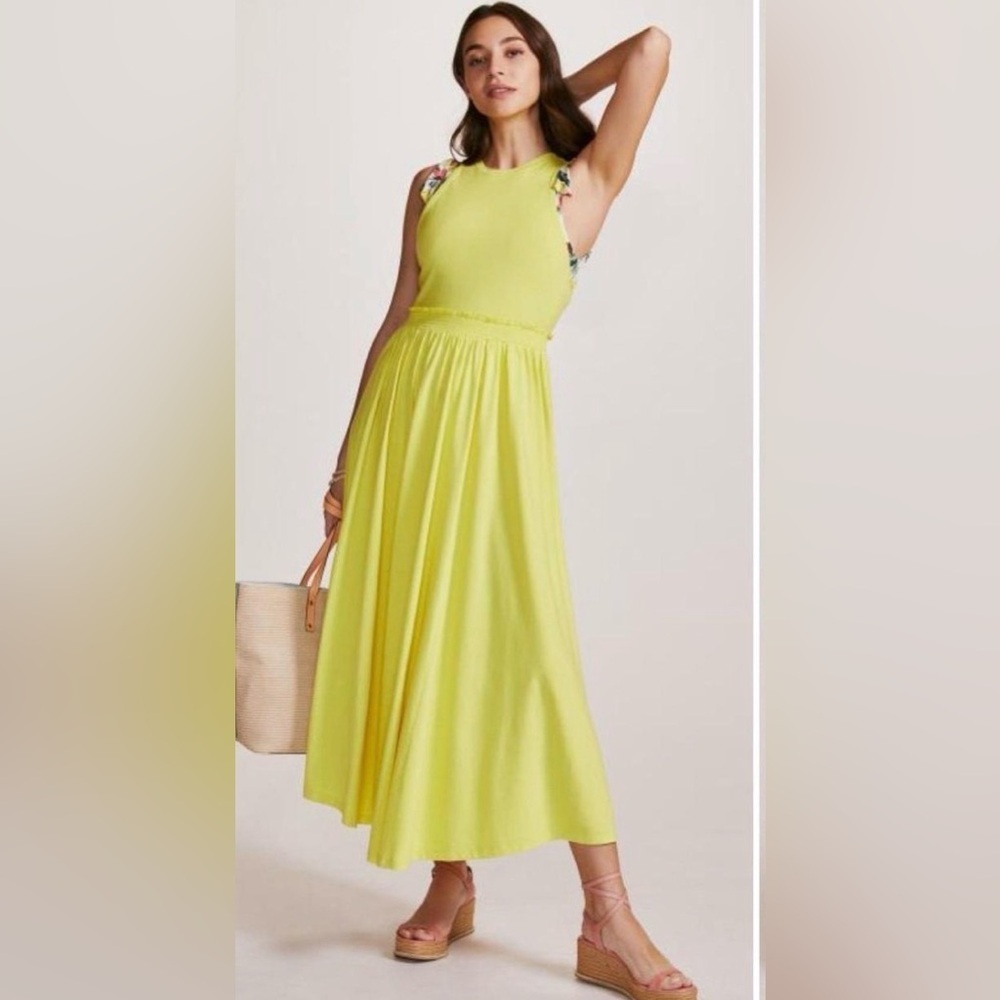 Daily Practice Anthropologie Jump High cut out maxi dress yellow M